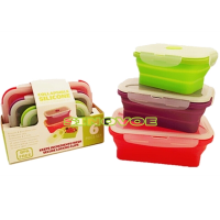 3pcs silicone folding storage