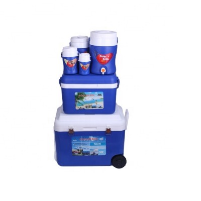 Amazon High quality Hot sale Customized Logo Easy Move Durable Big Capacity 50 Liters Portable Plastic Ice Cooler Box